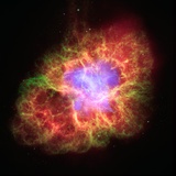 Spiral Galaxy in Crab Nebula