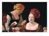 Detail of The Cheat with the Ace of Diamonds