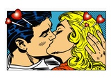 Man and woman kissing