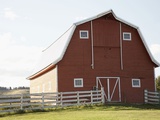 Barn in rural landscape