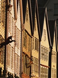 Row of Wooden Houses in Bryggen