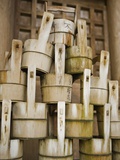 Buckets Stacked at Yasaka Shrine in Kyoto