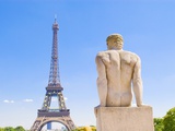 Eiffel Tower and Statue Outside Trocadero