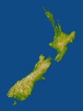 Topographic Image of New Zealand