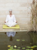 Woman in lotus position