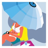 Woman Listening to Mp3 Player at Beach