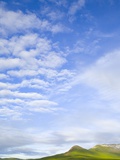 Green Hills Under Cumulus Clouds in Canada
