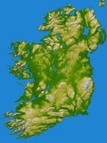 Topographic Image of Ireland