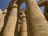 Columns with Hieroglyphs at Karnak Temple