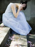 Woman Wearing Dress Looking Down