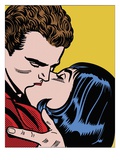 Young Couple Kissing  Close-Up