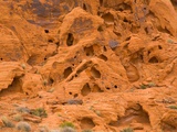 Eroded Sandstone Cliff With Holes