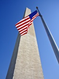 Washington Monument and American Flag