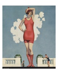 Illustration of Woman in Swimsuit by Coles Phillips