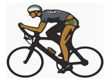 Person Riding Bicycle in Race