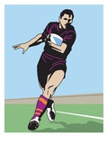 An Image of a Rugby Player Running