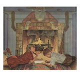 Illustration of Children Thinking About Santa Claus by Douglass Crockwell