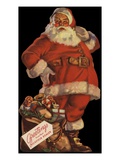 Illustration of Santa with Bag of Toys