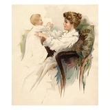Illustration of a Mother and Infant