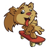 Squirrel on Skateboard