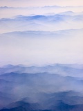 Misty mountain range