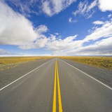 Rural Road Through Grassland