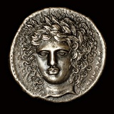 Ancient Greek Silver Tetradrachm with Head of Apollo