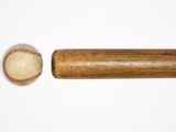 Baseball bat and ball