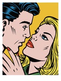 Man and woman embracing