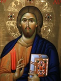 Christ Pantocrator Icon at Aghiou Pavlou Monastery on Mount Athos