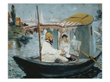 Claude Monet and His Wife in His Floating Studio