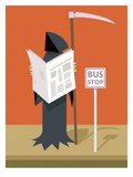Death waiting at the bus stop