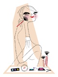 Woman Applying Makeup