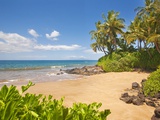 Secluded sandy beach on Maui