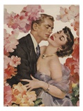 Illustration of Embracing Couple