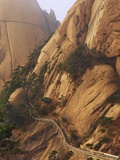 Path around cliff in the Yellow Mountains in China
