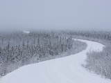 Dempster Highway in snow storm