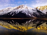 View of mountains from road between Anchorage and Seward