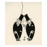 Illustration of Businessmen Stopping to Look at Flower by Boris Artzybasheff