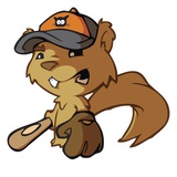 Squirrel Baseball Player
