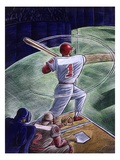 Man Batting At Home Plate