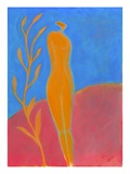 Nude Woman Standing Next to Tree