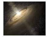 Dusty disk in a young solar system