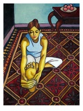 Young Woman Stretching and Touching Toes  Elevated View