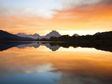 Sunset over the Snake River at Oxbow Bend