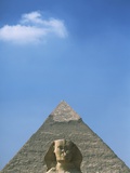 Sphinx in front of Pyramid of Chephren