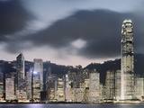 Hong Kong Skyline and financial district at dusk