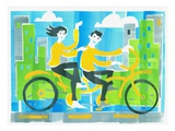 Couple Riding Bicycle