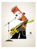 Aggressive rock musician