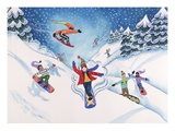 People Snowboarding